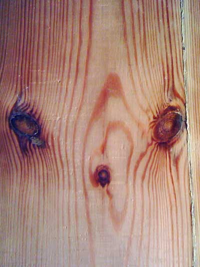 geschliffenes Holz sieht aus wie ein Gesicht